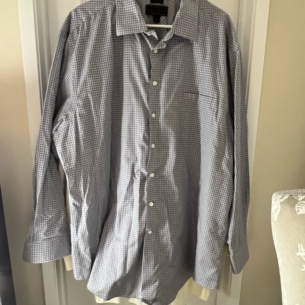 Jos. A. Bank Blue and White Checkered Shirt
